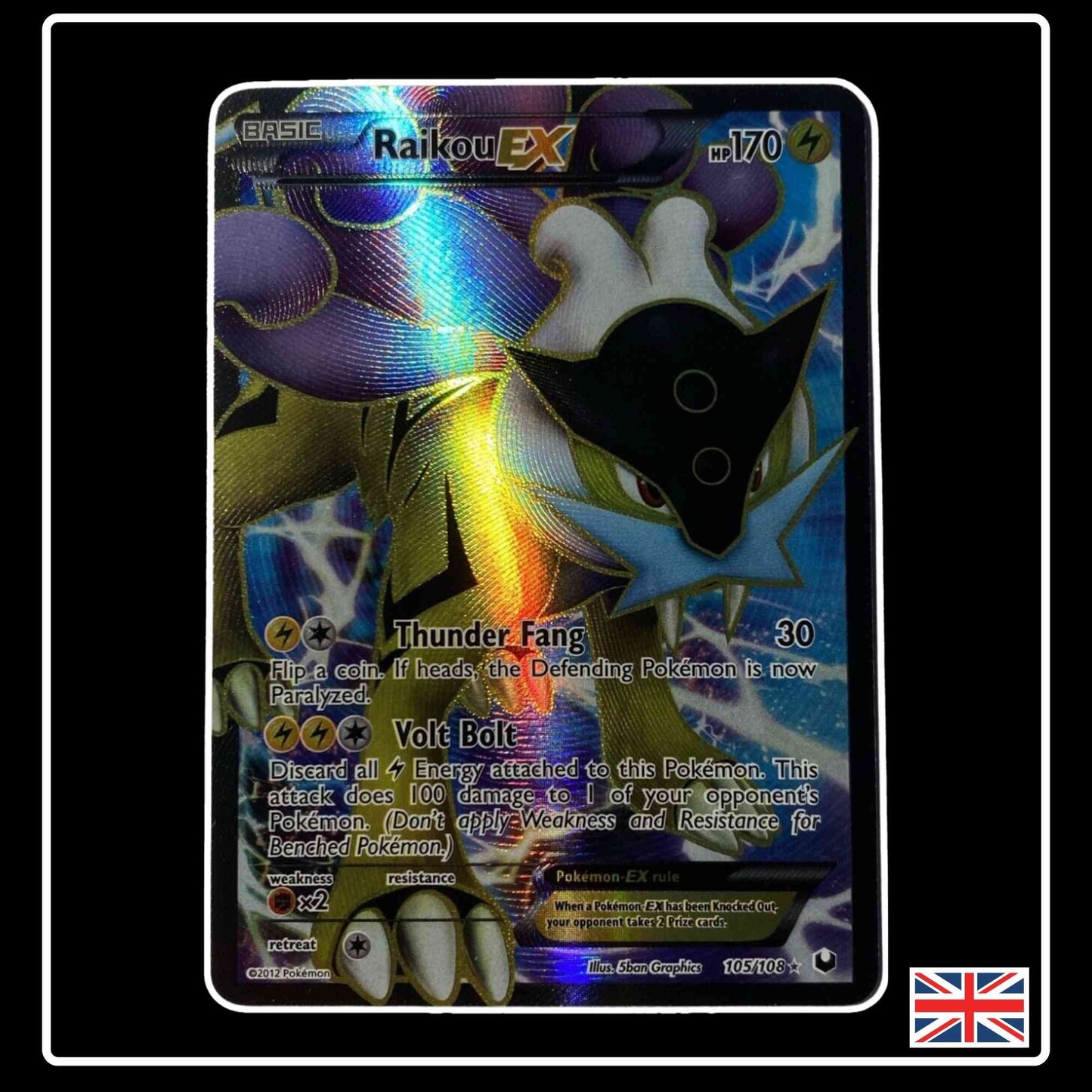 Raikou EX 105/108 Pokemon Erforscher der Finsternis