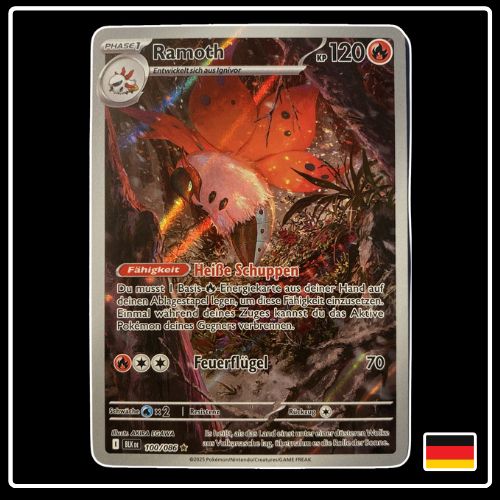 Ramoth Illustration Rare 100/086 Pokemon Schwarze Blitze
