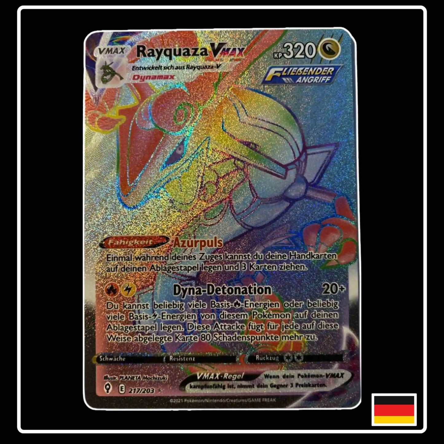 Rayquaza VMAX Rainbow 217/203 Pokemon Drachenwandel