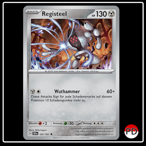 Registeel 125/191 Pokemon Stürmische Funken