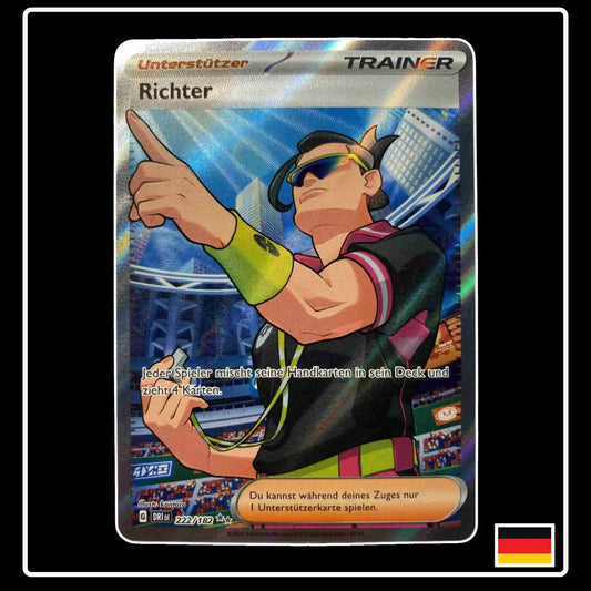 Richter Trainer Full Art 222/182 Pokemon Ewige Rivalen