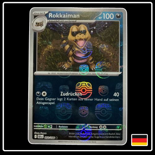 Rokkaiman Meisterball 058/086 Pokemon Schwarze Blitze