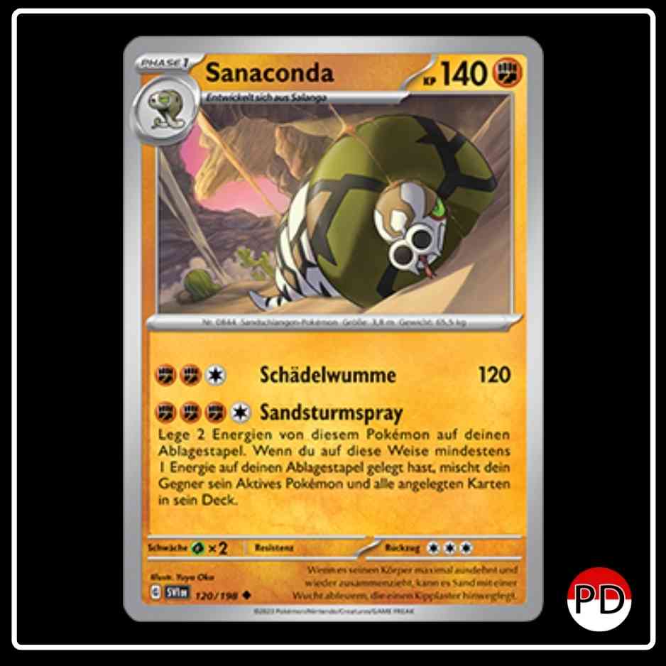Sanaconda 120/198 Pokemon Karmesin & Purpur