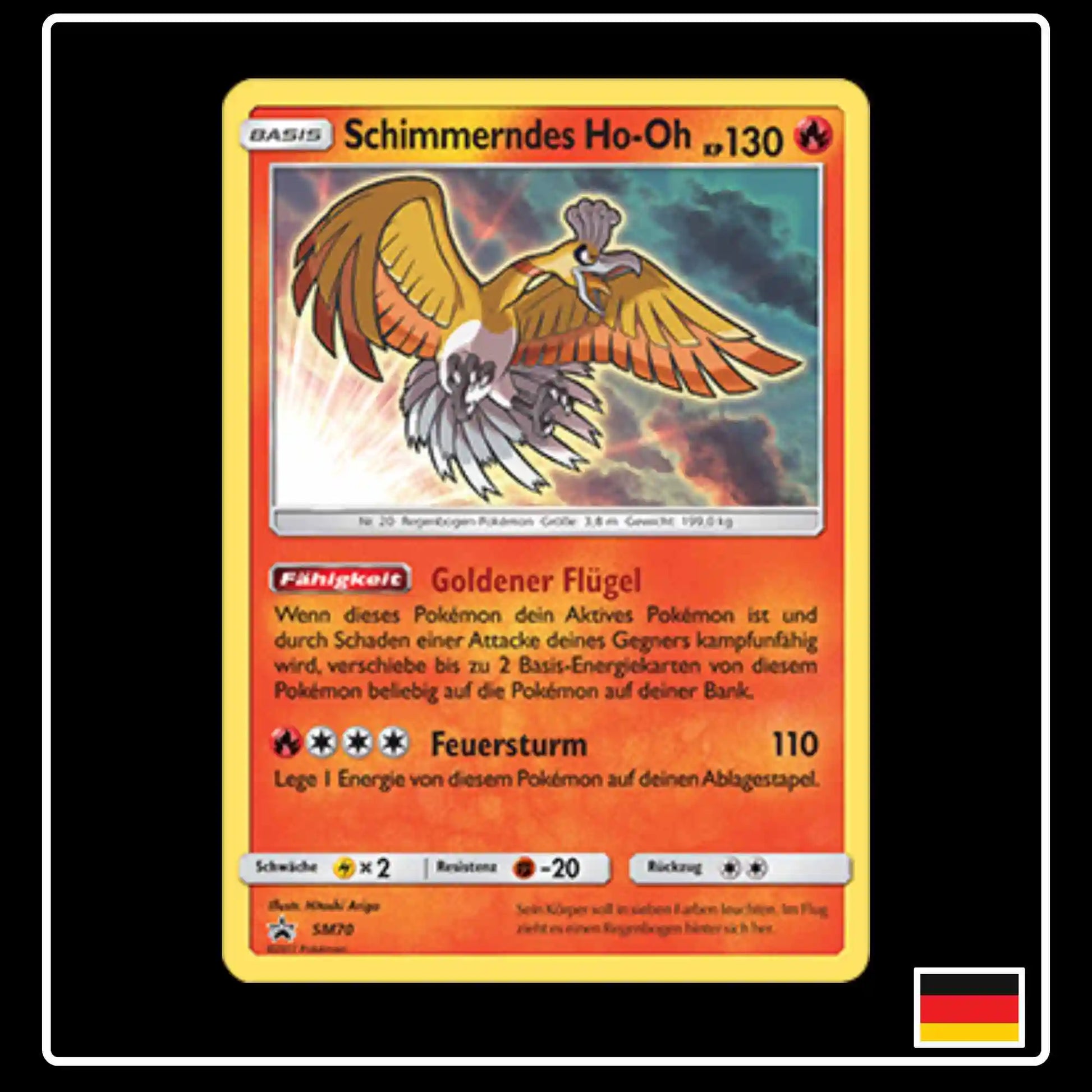 Schimmerndes Ho-Oh Shiny SM70 Pokemon