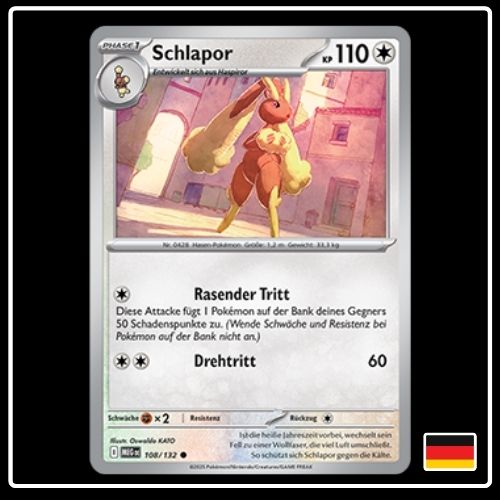 Schlapor 108/132 Pokemon Mega Entwicklung