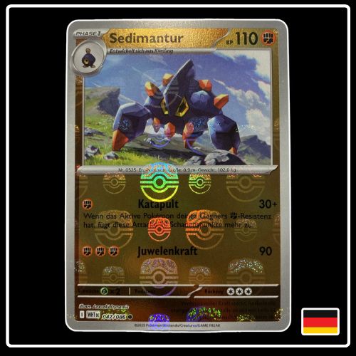 Sedimantur Meisterball 047/086 Pokemon Weisse Flammen
