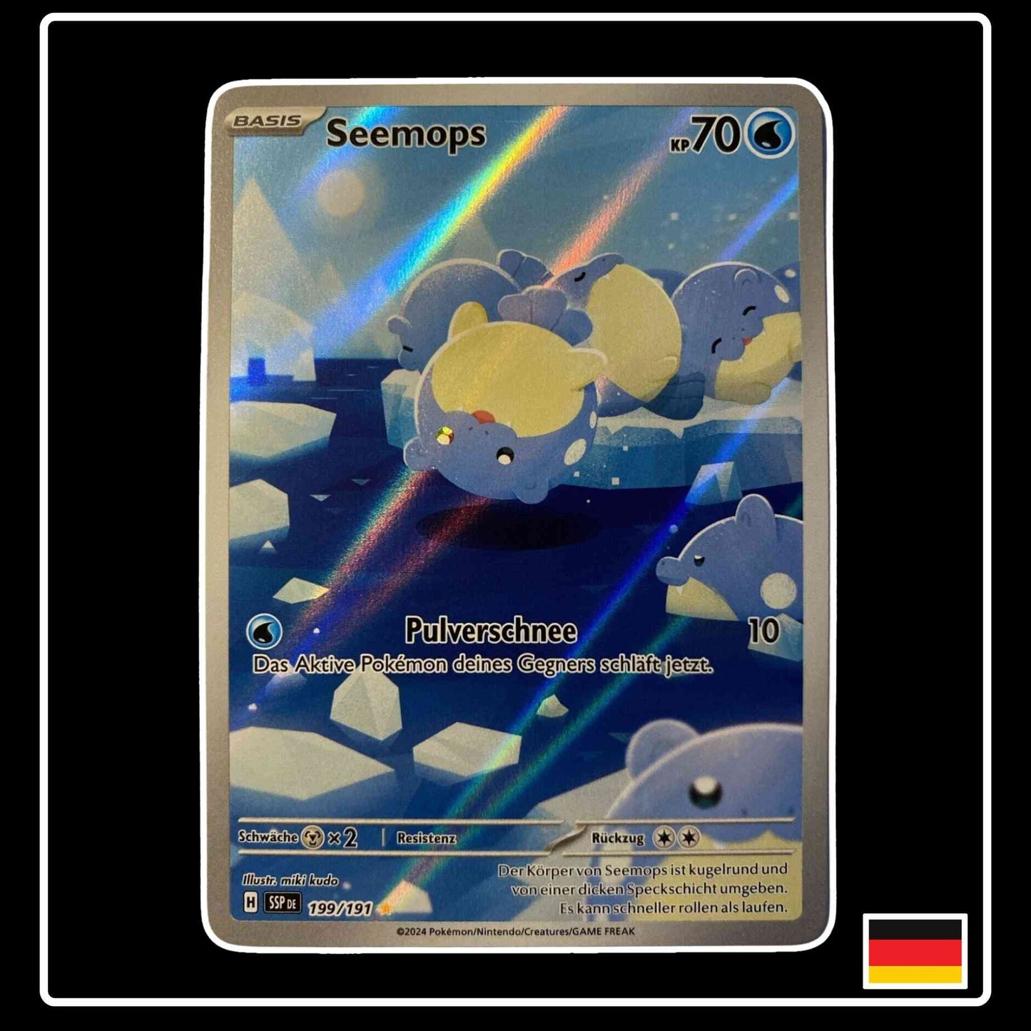 Seemops Illustration Rare Pokemon 199/191 Stürmische Funken