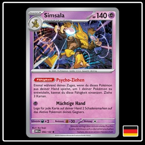 Simsala 056/132 Pokemon Mega Entwicklung