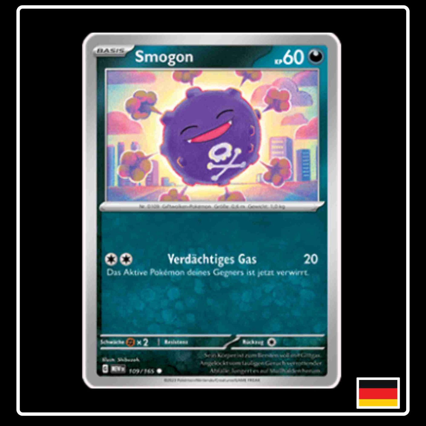 Smogon 109/165 aus dem Pokemon Set Karmesin & Purpur 151
