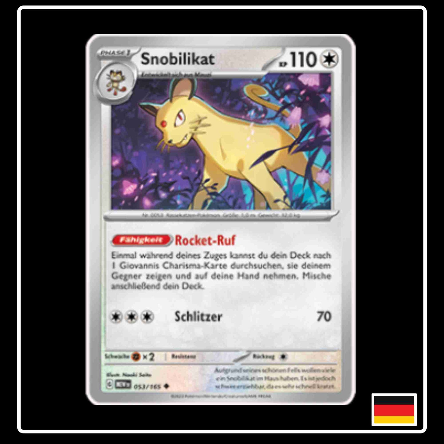 Snobilikat 053/165 aus dem Pokemon Set Karmesin & Purpur 151
