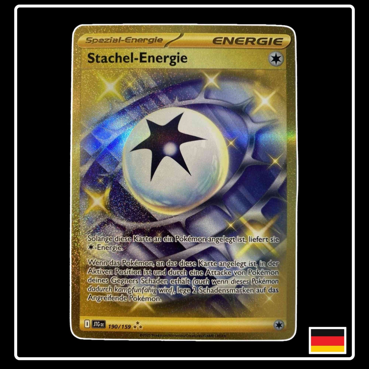 Stachel-Energie GOLD Pokemon Karte 190/159 Reisegefährten