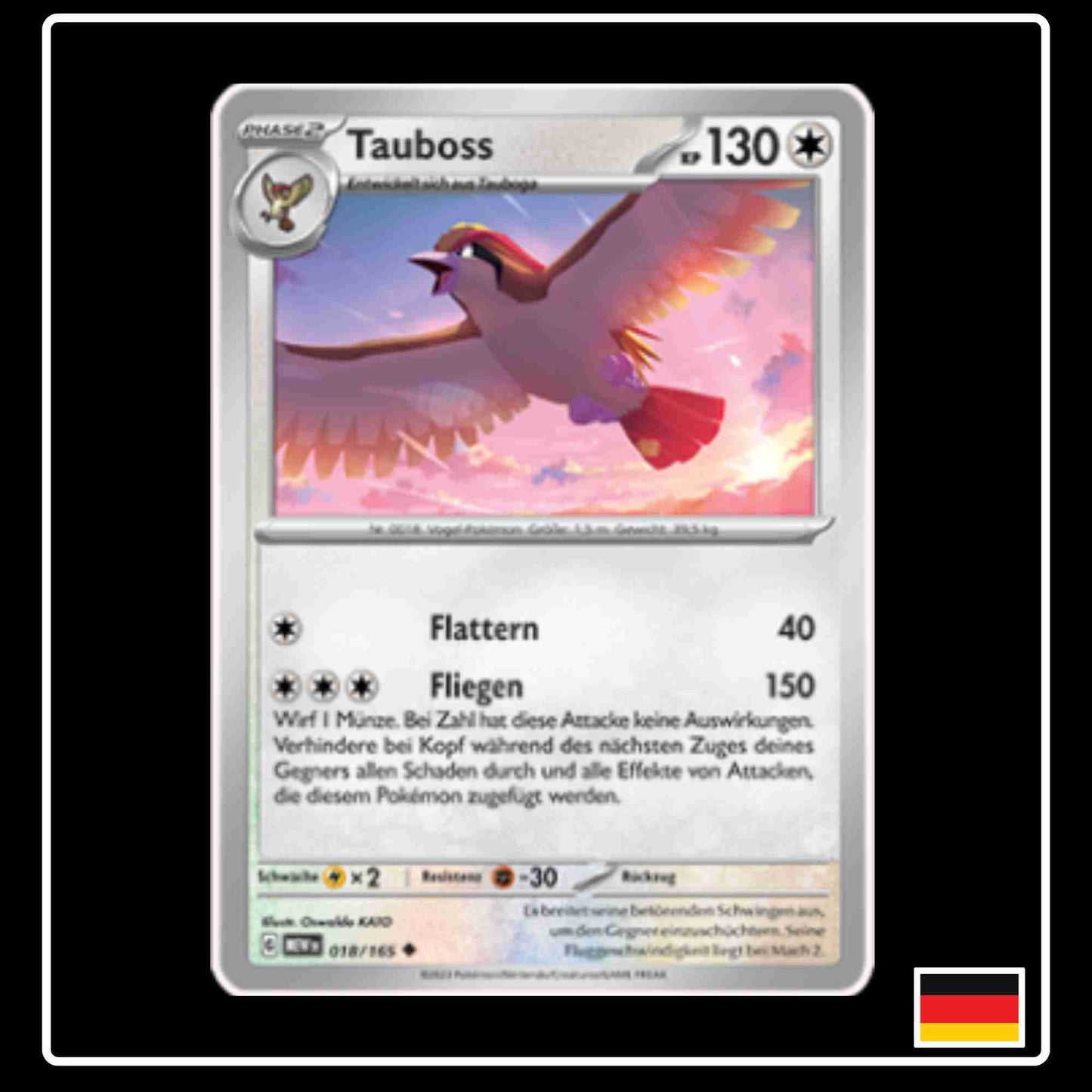 Tauboss 018/165 aus dem Pokemon Set Karmesin & Purpur 151