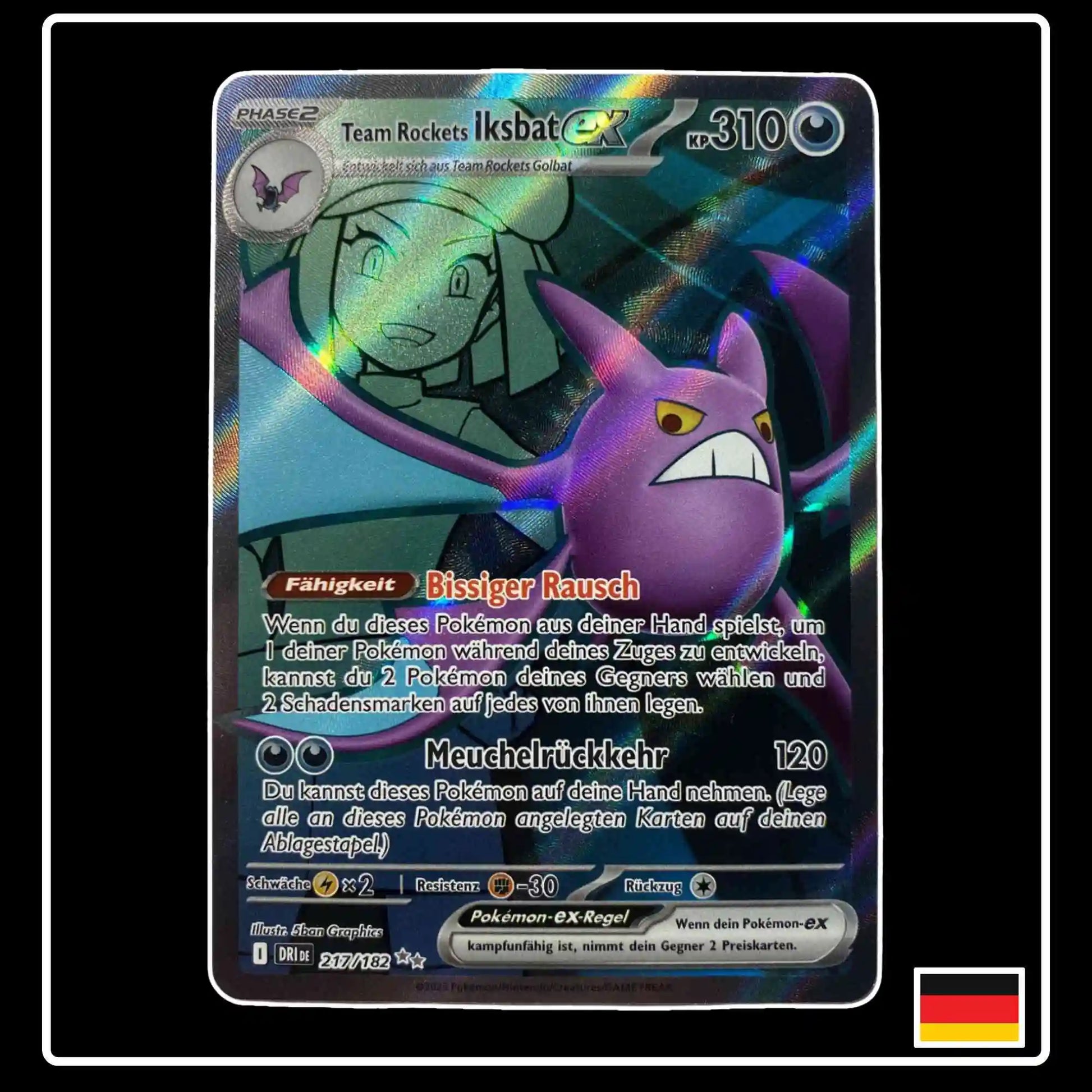 Team Rockets Iksbat ex Full Art 217/182 Pokemon Ewige Rivalen