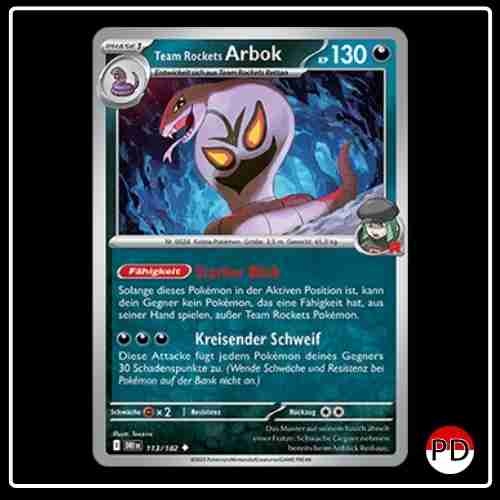 Team Rockets Arbok 113/182 Pokemon Ewige Rivalen