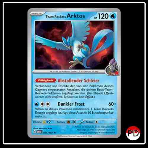 Team Rockets Arktos 051/182 Pokemon Ewige Rivalen