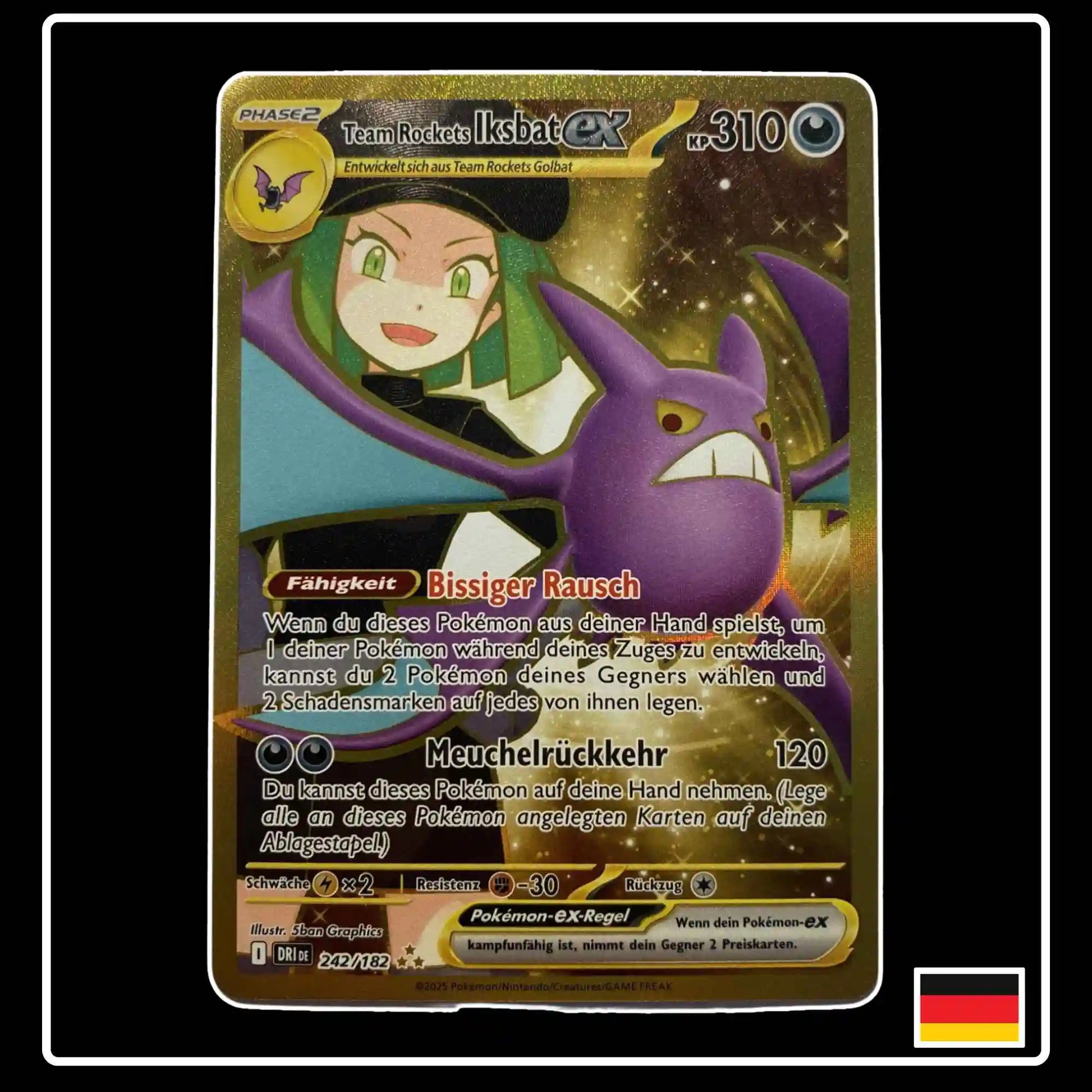 Team Rockets Iksbat ex Hyper Rare 242/182 Pokemon Ewige Rivalen