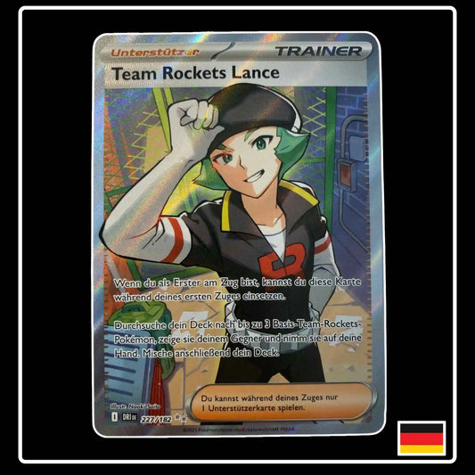 Team Rockets Lance Trainer Full Art 227/182 Pokemon Ewige Rivalen
