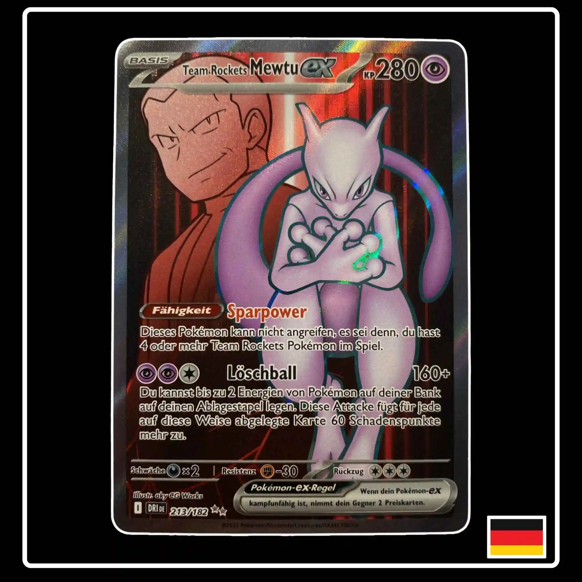 Team Rockets Mewtu ex 213/182 Pokemon Ewige Rivalen