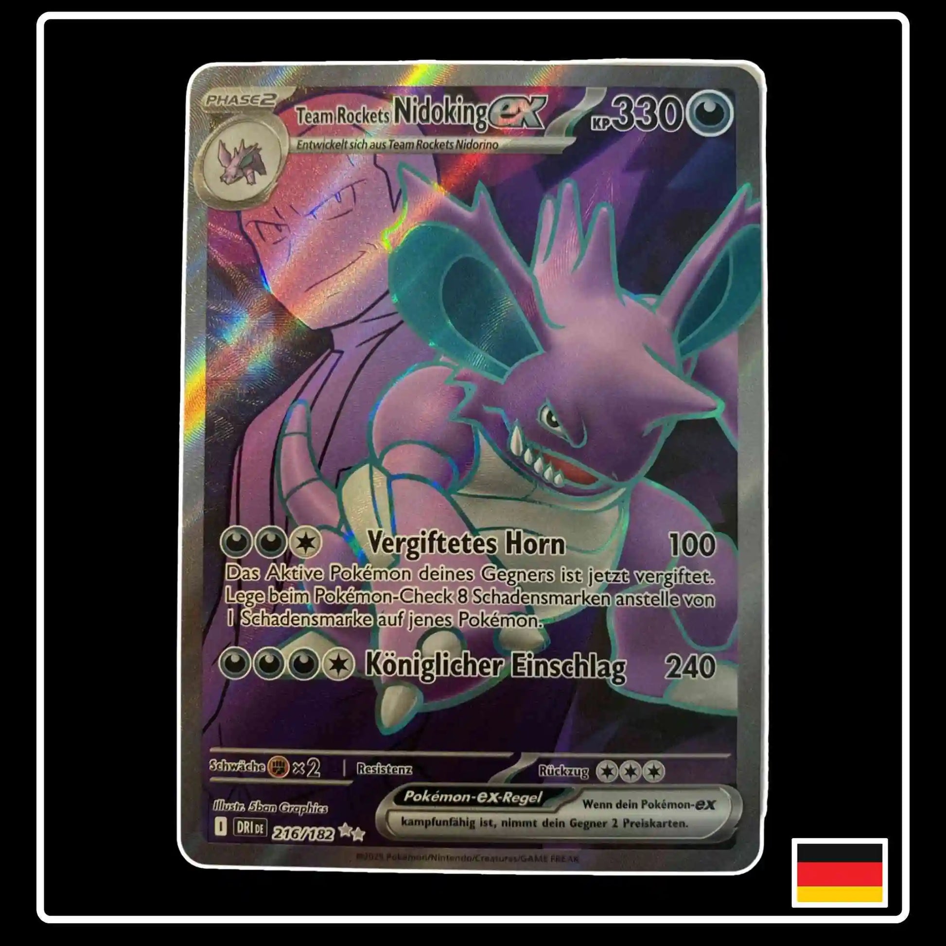 Team Rockets Nidoking ex 216/182 Pokemon Ewige Rivalen