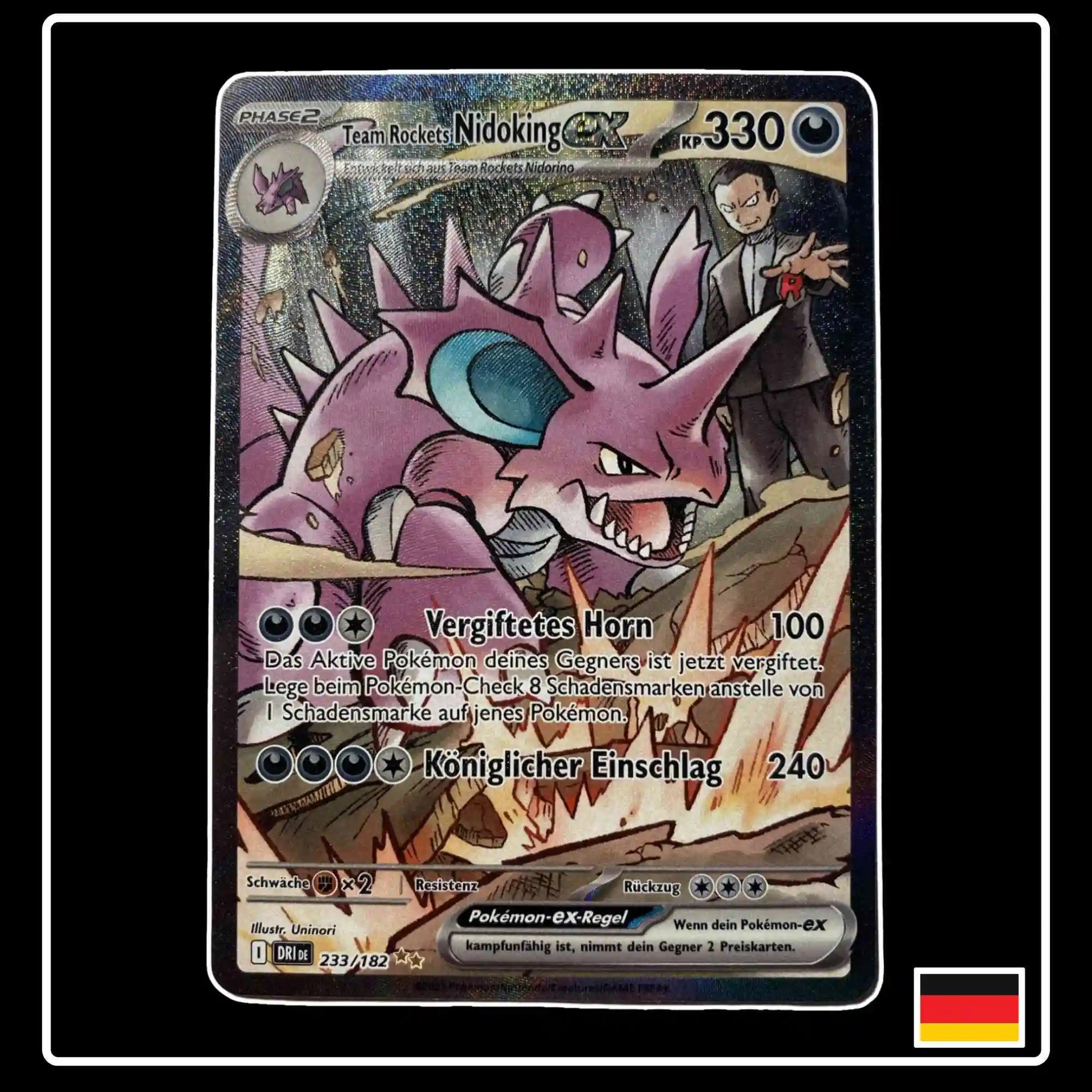 Team Rockets Nidoking ex Special Illustration Rare 233/182 Pokemon Ewige Rivalen
