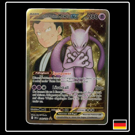 Team Rockets Mewtu ex GOLD 240/182 Pokemon Ewige Rivalen