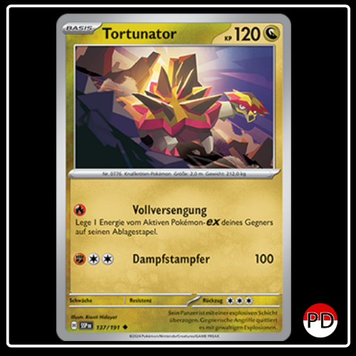 Tortunator 137/191 Pokemon Stürmische Funken