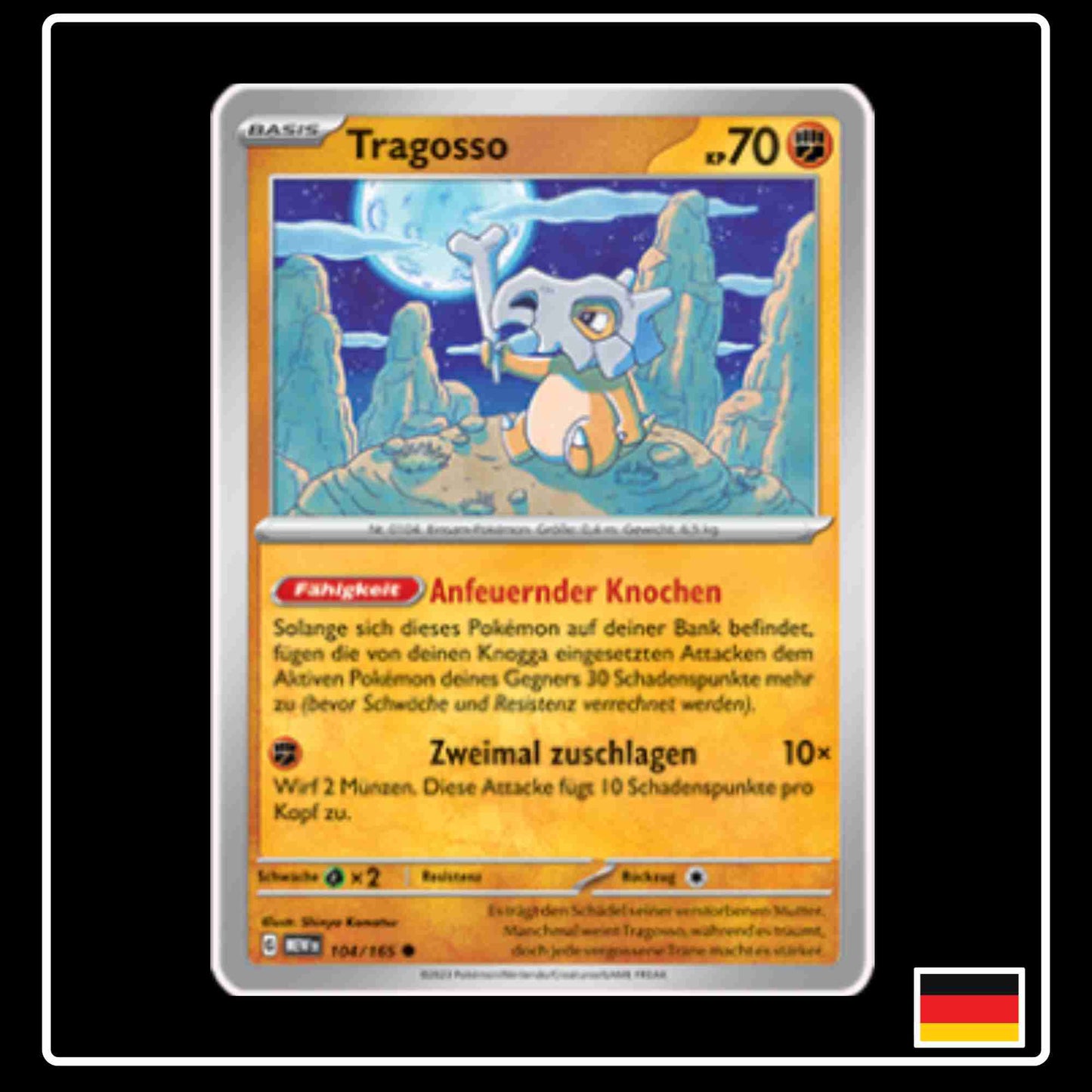 Tragosso 104/165 aus dem Pokemon Set Karmesin & Purpur 151