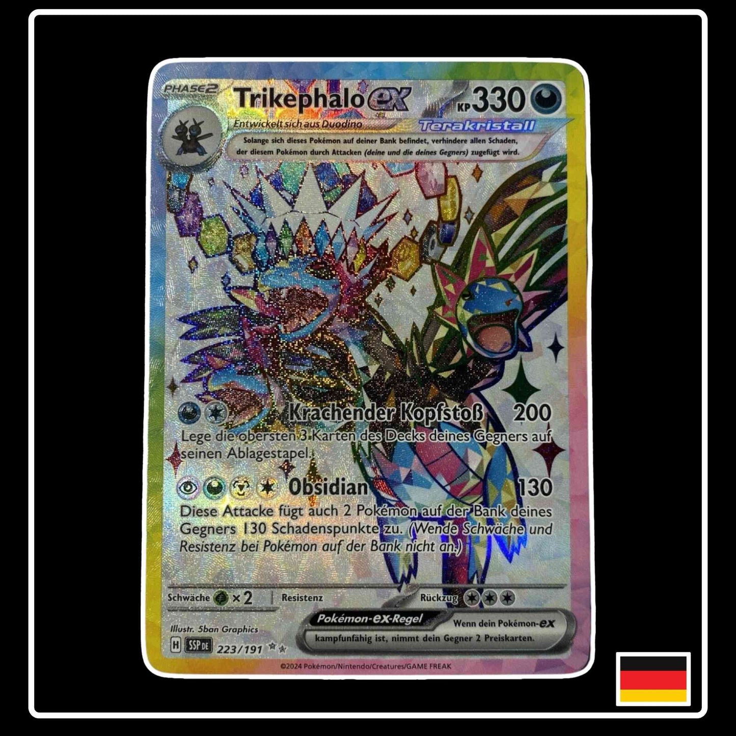 Trikephalo ex Full Art 223/191 Pokemon Stürmische Funken