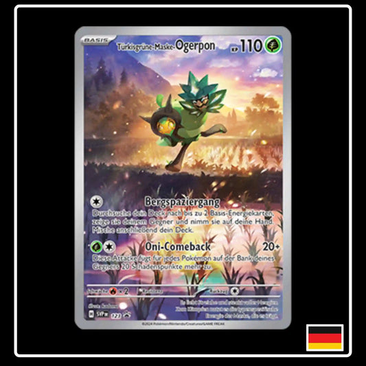 Türkisgrüne-Maske-Ogeron Art Rare SVP DE 123 SV Black Star Promo (Sealed)