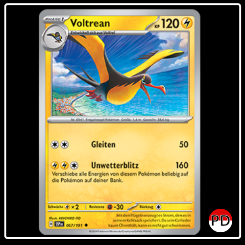 Voltrean 067/191 Pokemon Stürmische Funken
