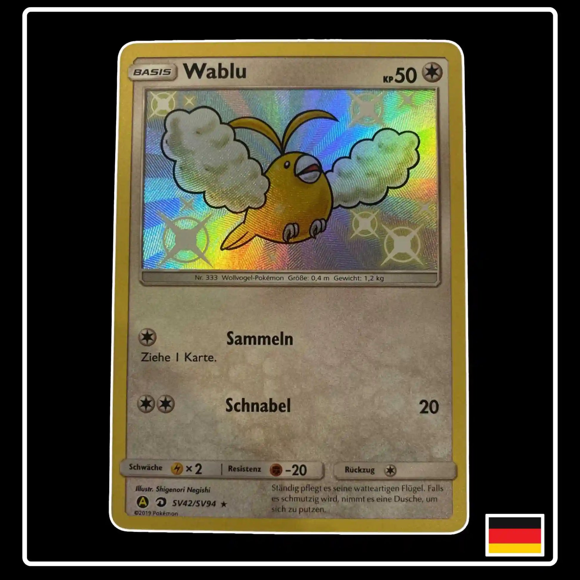 Wablu Shiny SV42 Pokemon Verborgenes Schicksal