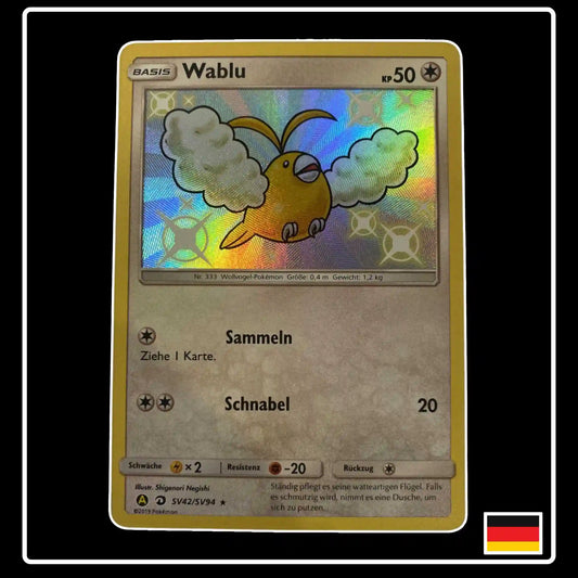 Wablu Shiny SV42 Pokemon Verborgenes Schicksal