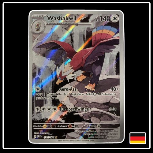 Washakwil Illustration Rare 155/086 Pokemon Schwarze Blitze