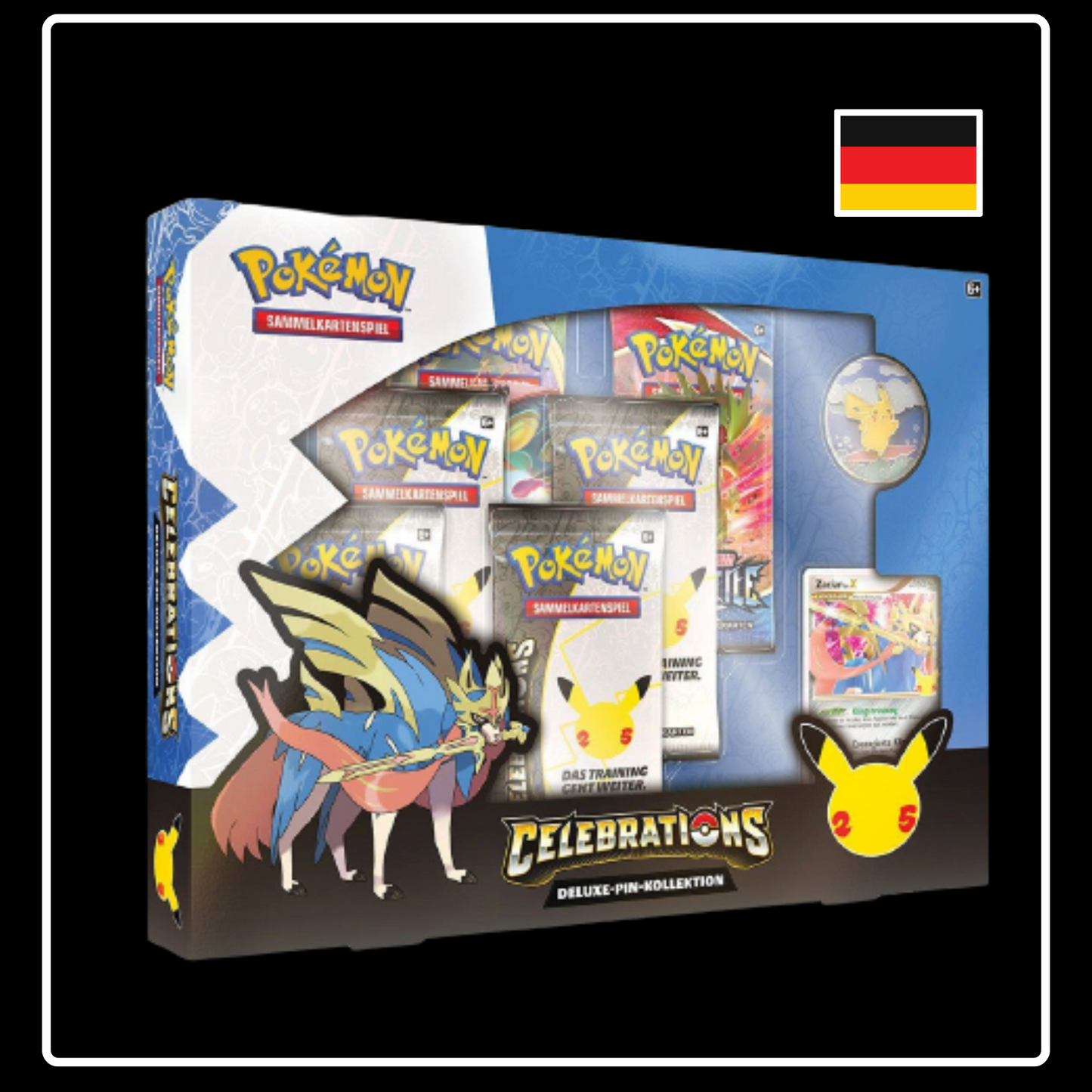 Schwert & Schild Celebrations Deluxe Pin Zacian (DE)