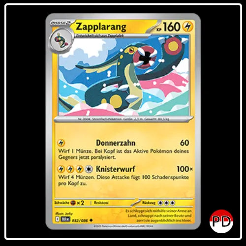 Zapplarang 032/086 Pokemon Schwarze Blitze