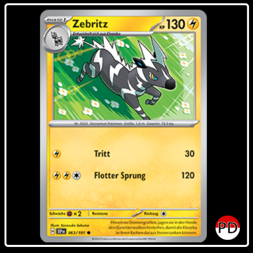 Zebritz 063/191 Pokemon Stürmische Funken