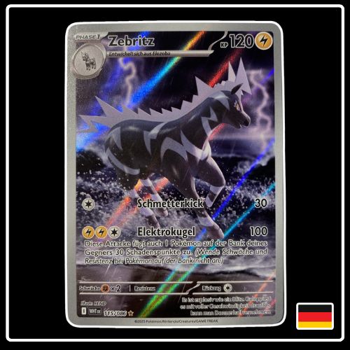 Zebritz Illustration Rare 115/086 Pokemon Weisse Flammen