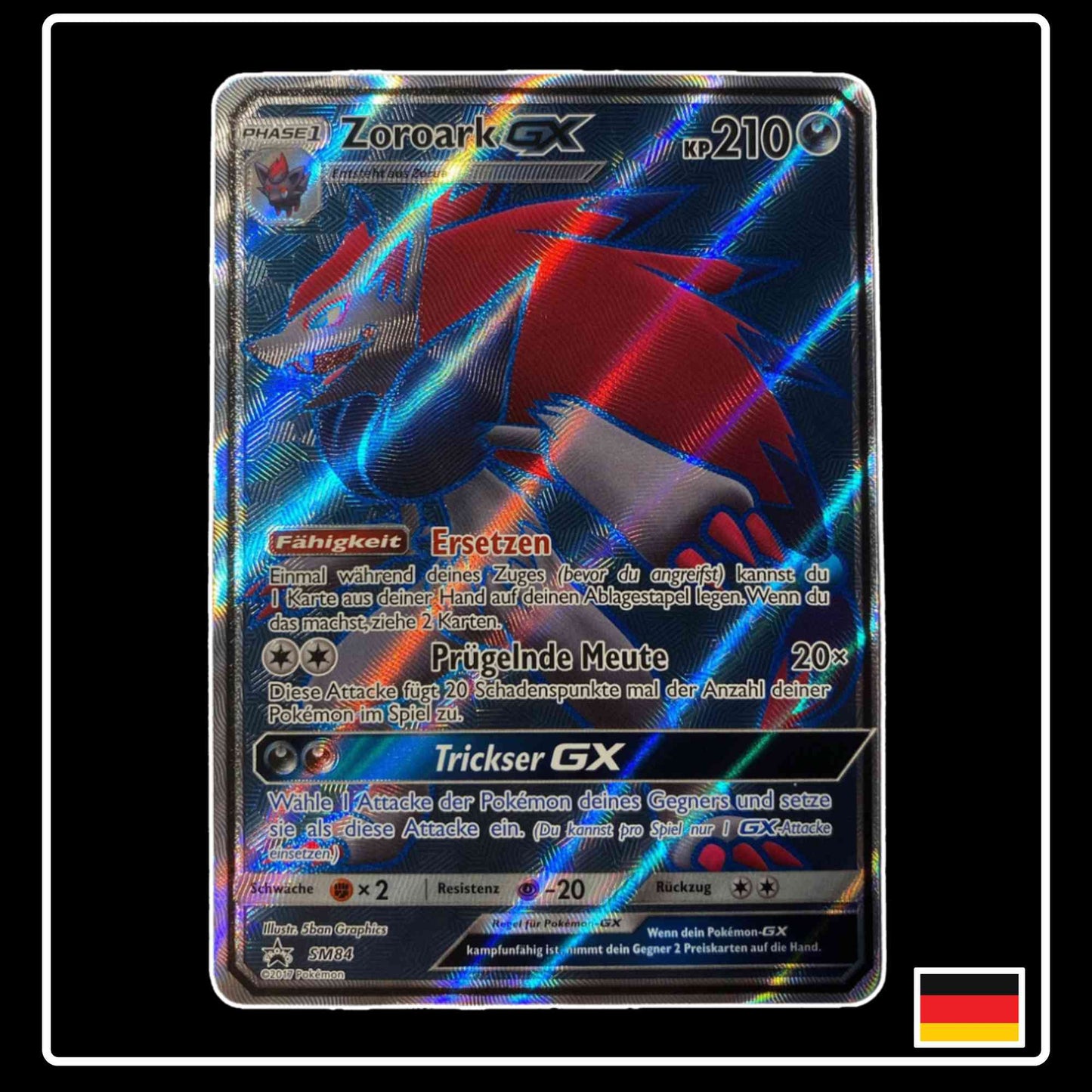 Zoroark GX Deutsch SM84 Black Star Promo