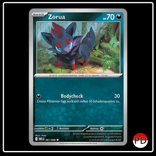 Zorua 061/086 Pokemon Weisse Flammen