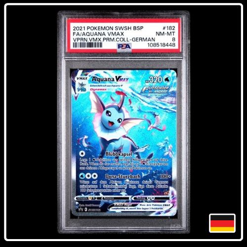 Aquana VMAX Alternative Art SWSH182 Pokemon SWSH PSA 8