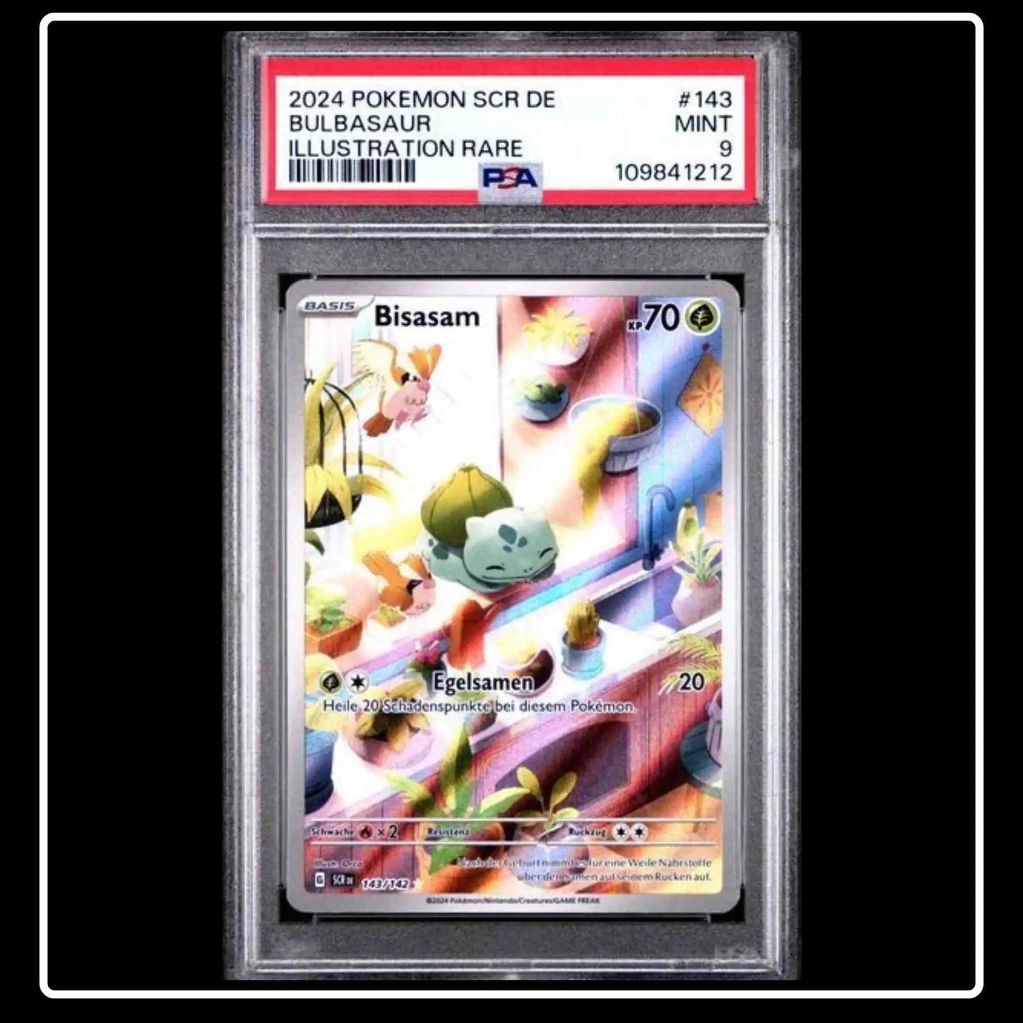 Bisasam Illustration Rare PSA 9 143/142 Pokemon Stellarkrone