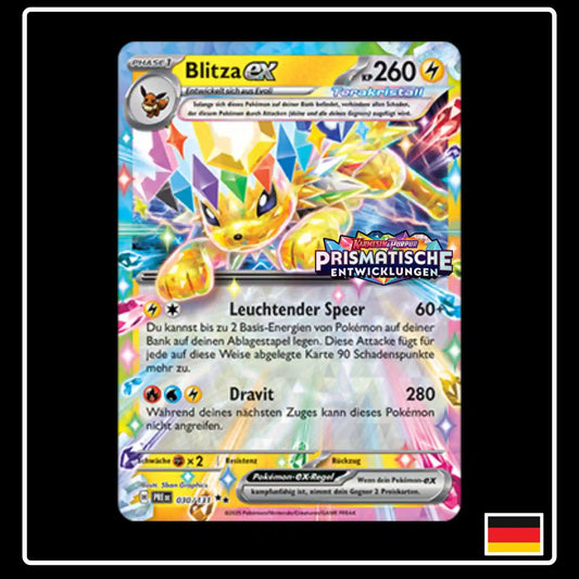 Blitza ex Stamp Promo Prismatische Entwicklungen Pokemon Karte