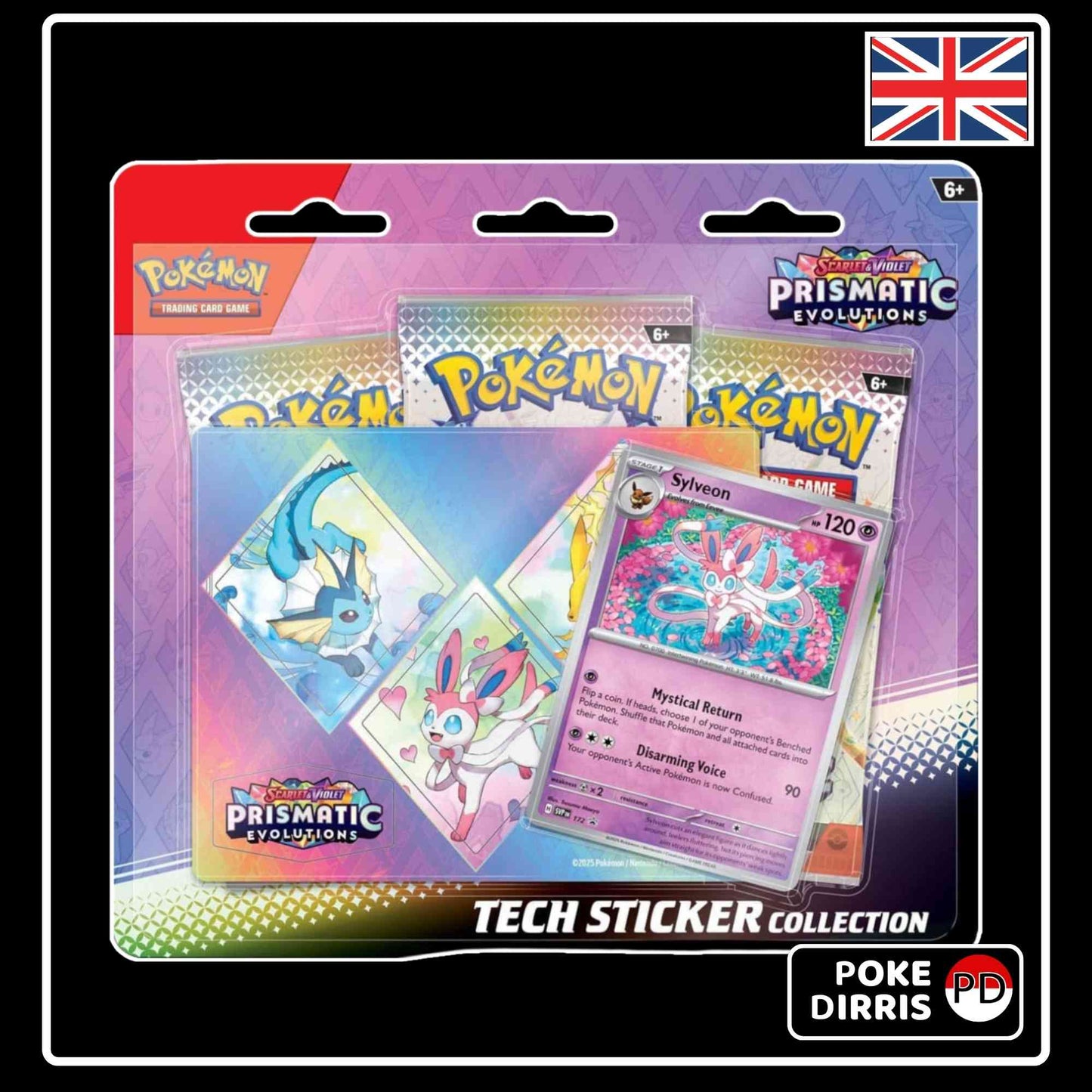 Pokemon Prismatic Evolutions Tech Sticker Collection (EN)