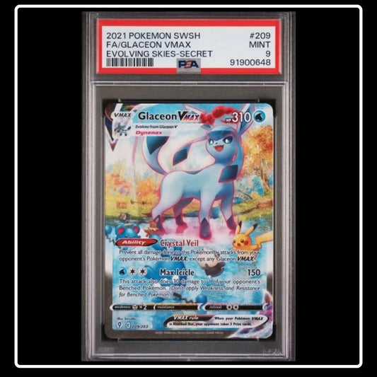 Glaceon VMAX Alternative Art 209/203 Pokemon Drachenwandel PSA 9