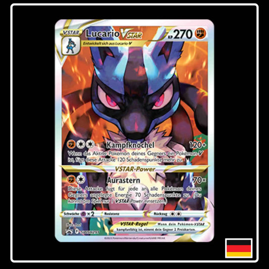 Lucario VSTAR Alternative Art Deutsch SWSH291 Black Star Promo (Sealed)
