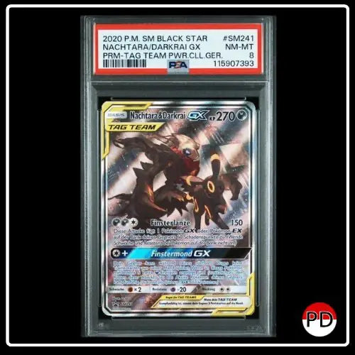 Nachtara & Darkrai GX SIR SM241 Pokemon SM Promo PSA 8