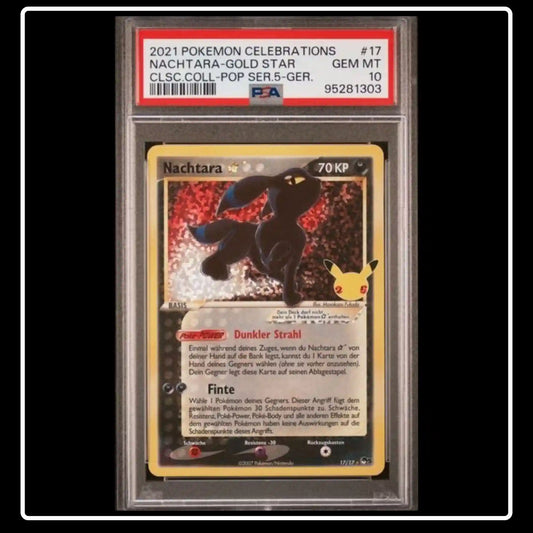 Nachtara Gold Star 17/17 Pokemon Celebrations PSA 10