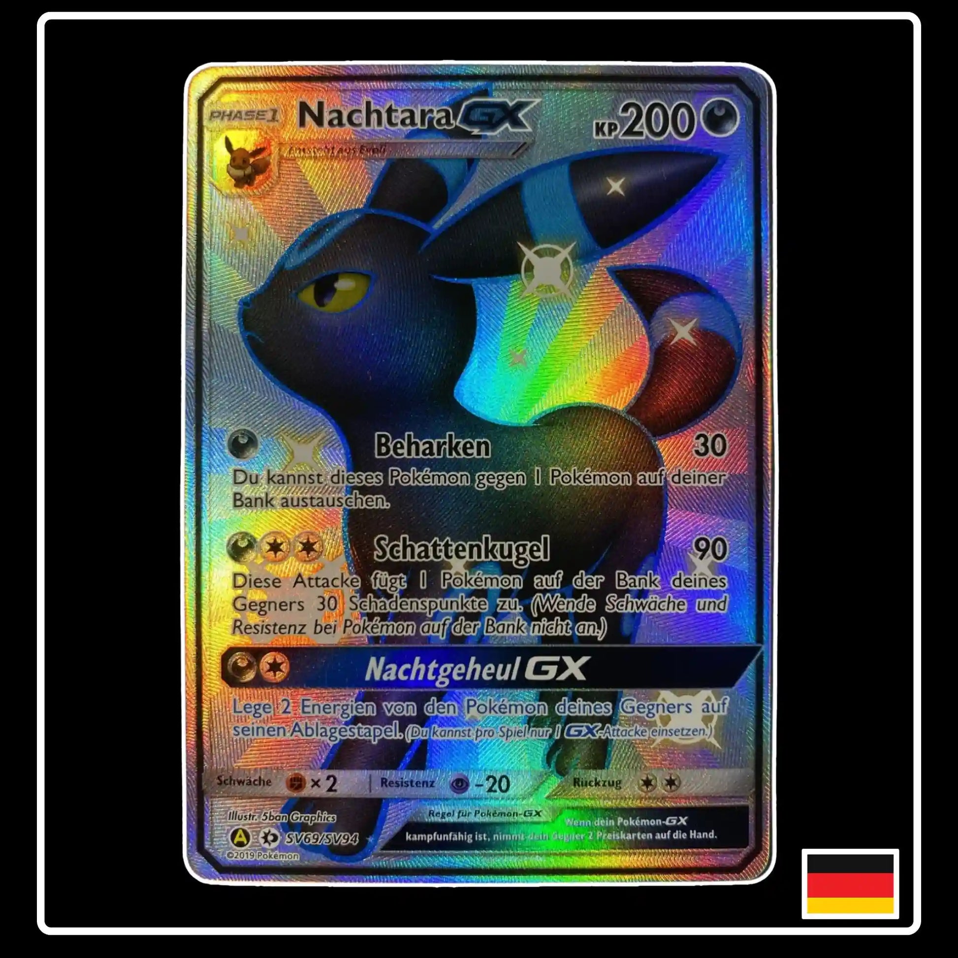 Nachtara GX Shiny SV69/SV94 Pokemon Verborgenes Schicksal
