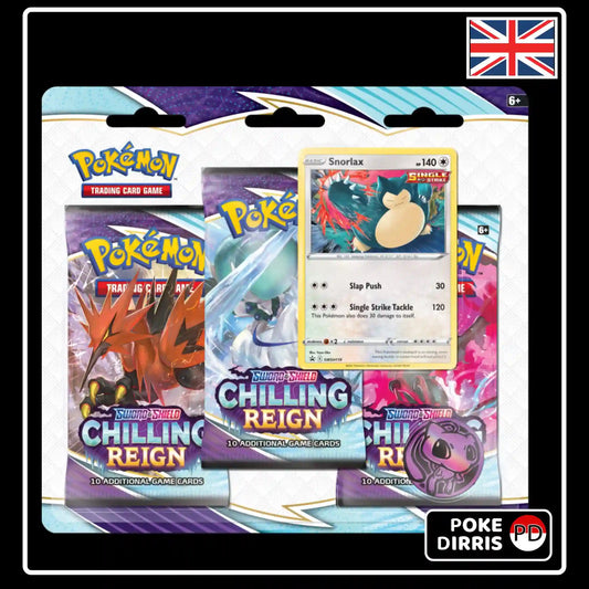 Pokemon Chilling Reign 3-Pack Blister Eevee & Snorlax (EN)