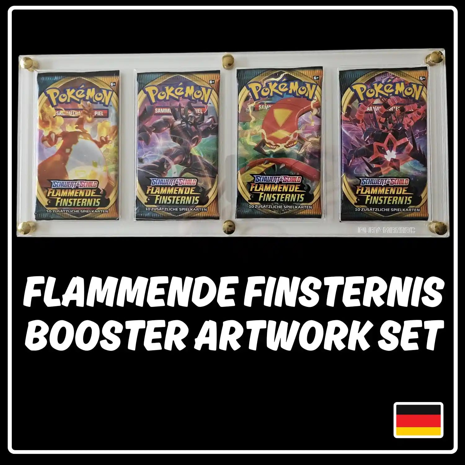 Pokemon Flammende Finsternis Booster Artwork Set (DE)